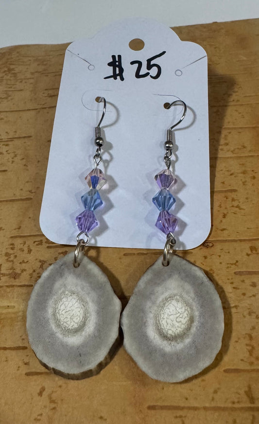 Beaded Antler Earrings