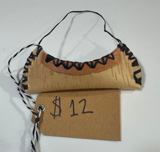 Fancy Birch Canoe Ornament