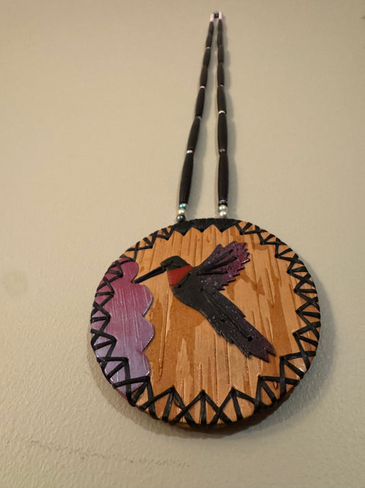 Hummingbird Birch Medallion
